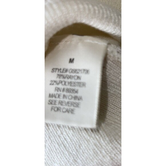 Madison & Hudson Sweater Cream With Silver Chain Accent Women’s Size M - Picture 5 of 8
